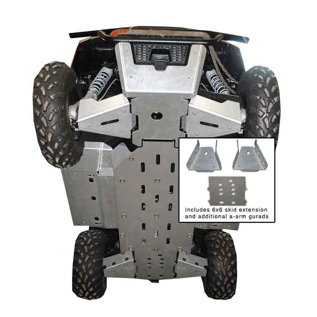 Polaris Ranger 800 6x6 Ricochet 12-Piece Complete Aluminum Skid Plate Set