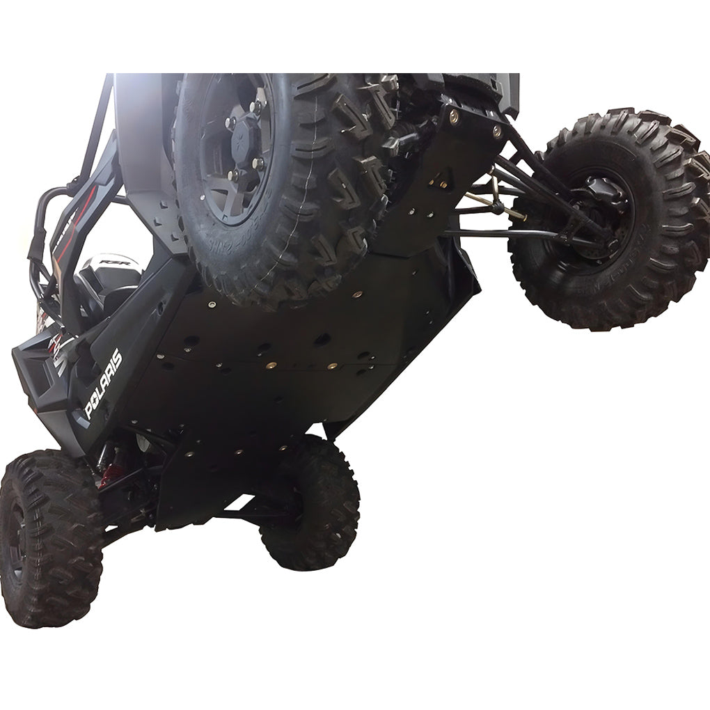 Polaris RZR Trail S Premium and Ultimate Ricochet 10-Piece Complete Aluminum or UHMW Skid Plate Set