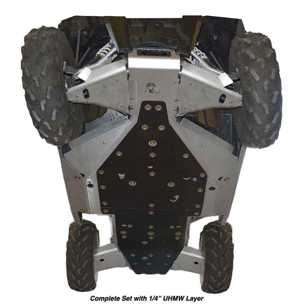 Polaris RZR Trail S 900 Ricochet 10-Piece Complete Aluminum or UHMW Skid Plate Set