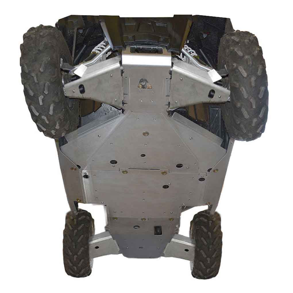 Polaris RZR Trail S Premium and Ultimate Ricochet 10-Piece Complete Aluminum or UHMW Skid Plate Set