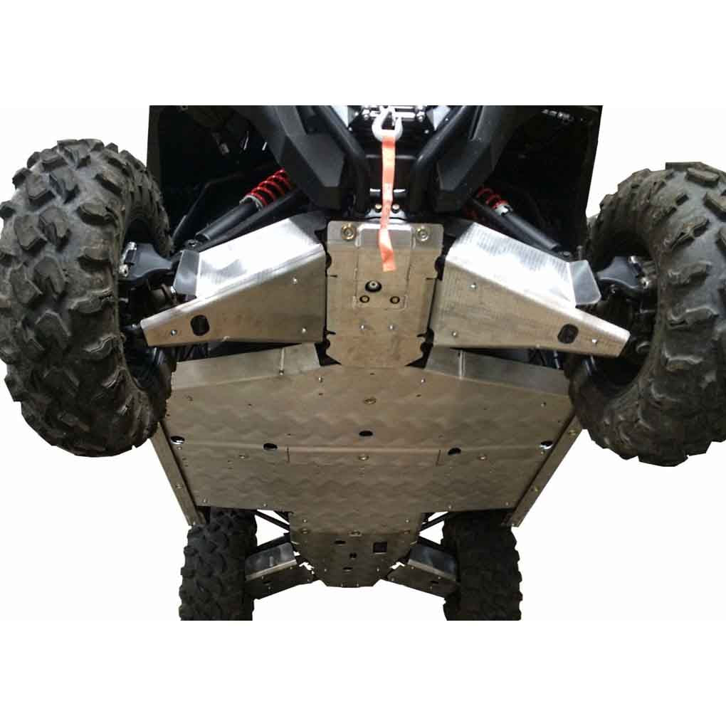 Polaris General 1000 Ricochet 10-Piece Complete Skid Plate Set in Aluminum or with 1/4" UHMW Layer