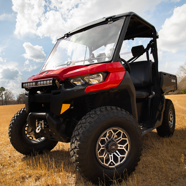 Can Am Defender Velocity Flip Up Front Windshield - Hard Coated