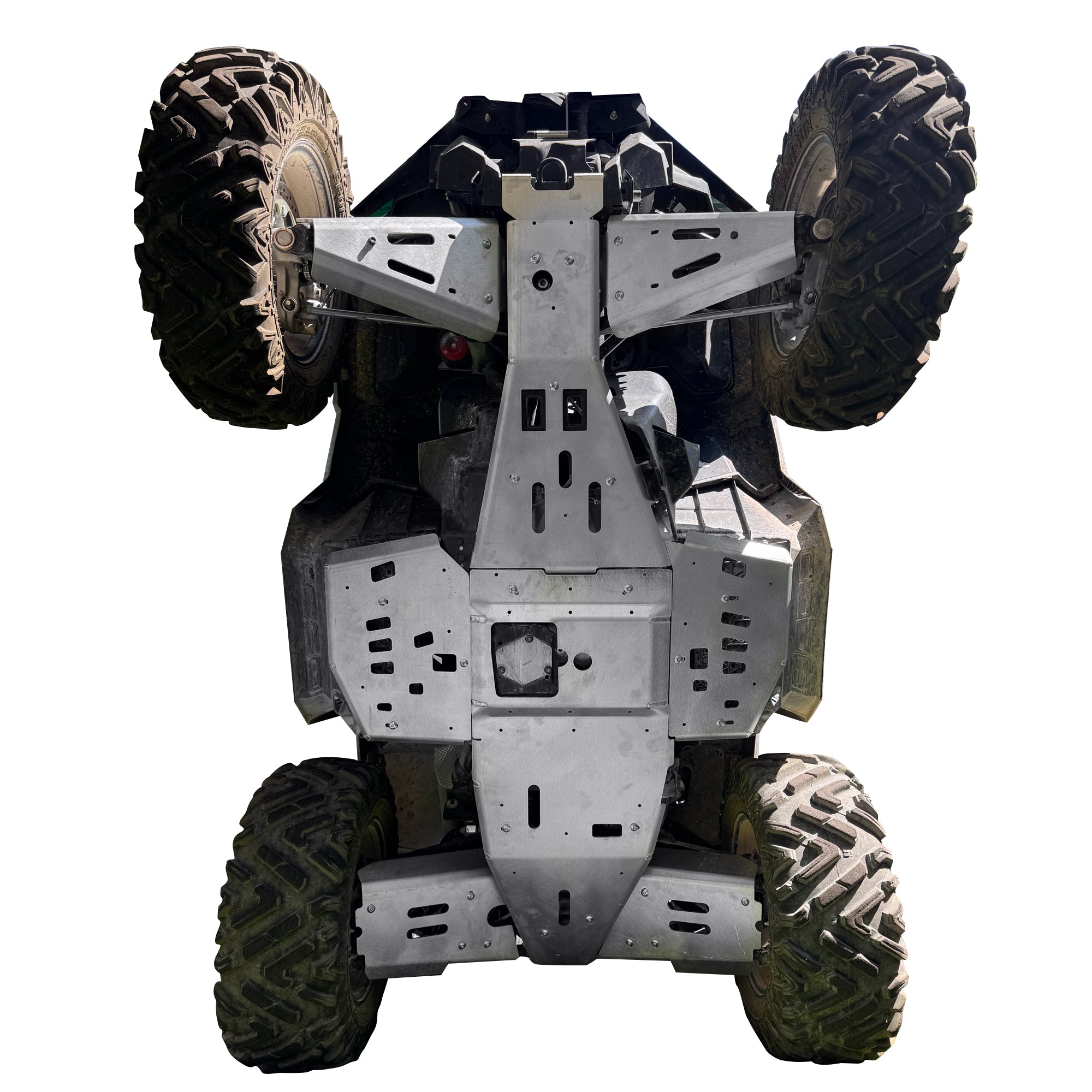 Polaris Sportsman 1000 Base and Trail Model Ricochet 8-Piece Complete Aluminum or with UHMW Layer Skid Plate Set