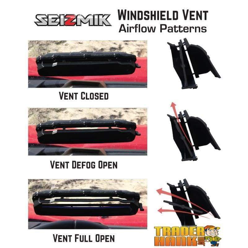 Seizmik Pro Fit Polaris Ranger XP 570 Full Size Versa-Vent Windshield | UTV ACCESSORIES - Free Shipping