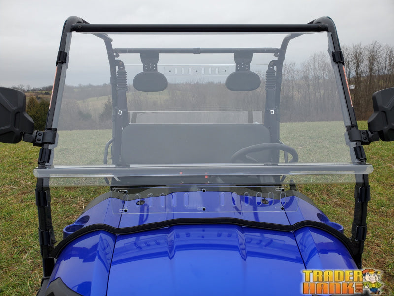 Bison 400U/200U/200P - 2 Pc Scratch-Resistant Windshield w/Vent and Clamp Options | UTV Accessories - Free shipping