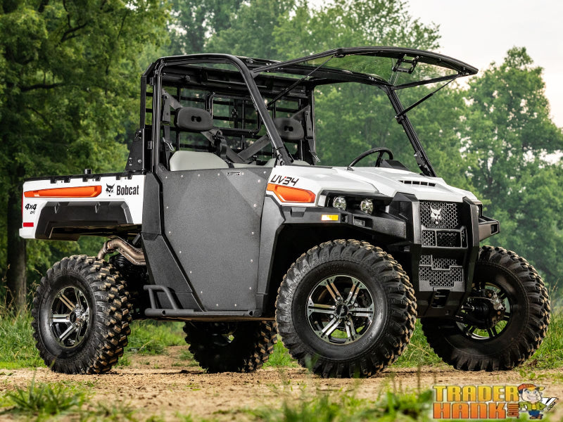 Bobcat UV34 Scratch-Resistant Flip Windshield | UTV Accessories - Free shipping