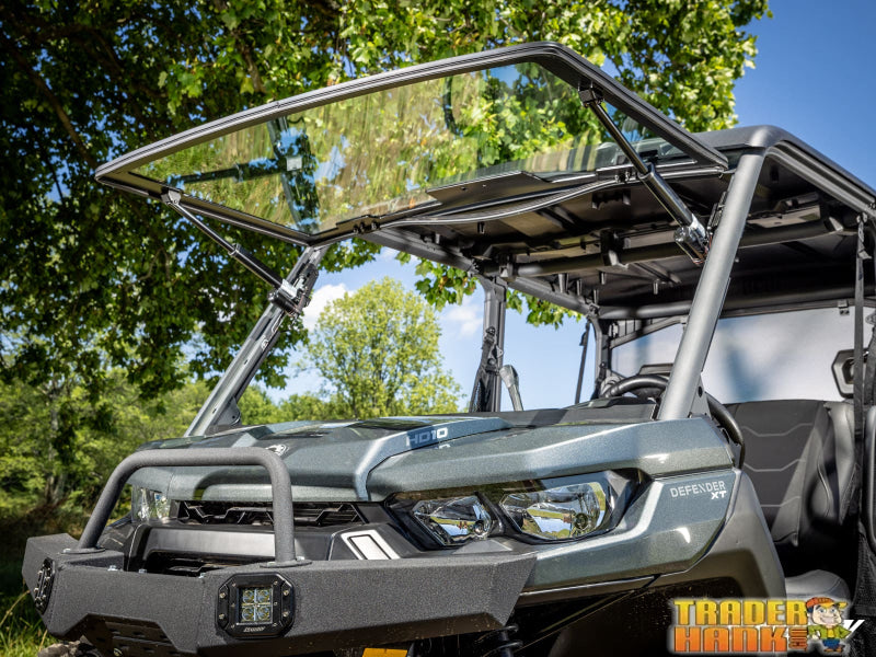 Can-Am Defender HD7 MaxDrive Power Flip Glass Windshield | UTV Accessories - Free shipping