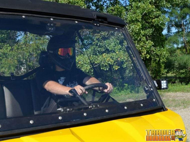 Can-Am Defender Scratch Resistant Flip Windshield | SUPER ATV WINDSHIELDS - Free Shipping