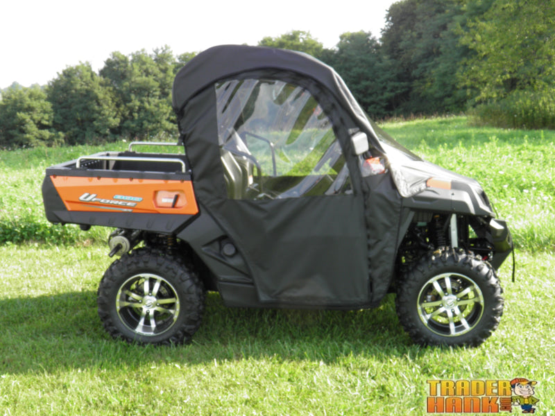 CFMoto UForce 500/800 - Full Cab Enclosure with Vinyl Windshield (Full Doors) | UTV Accessories - Free shipping