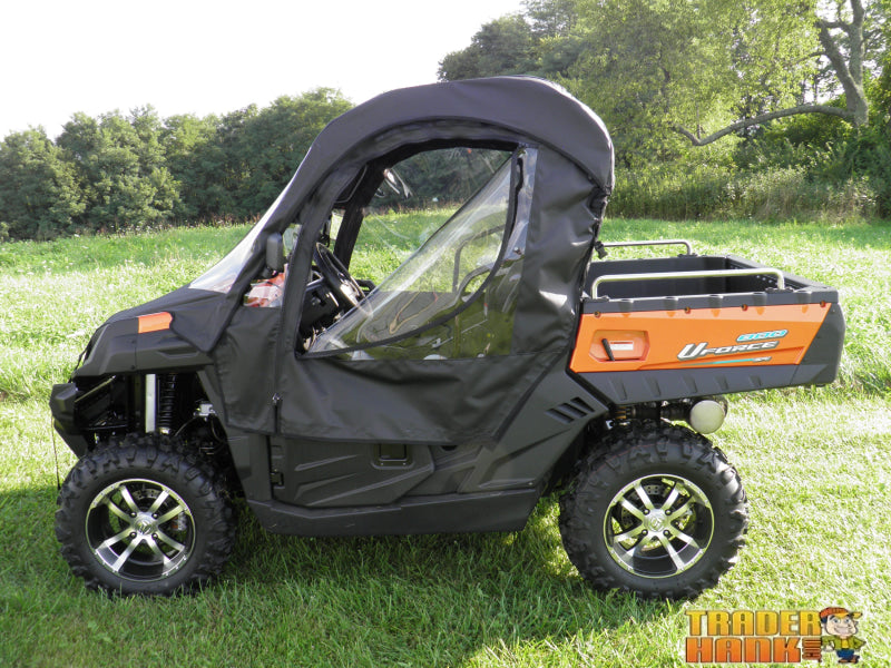 CFMoto UForce 500/800 - Full Cab Enclosure with Vinyl Windshield (Half Doors) | UTV Accessories - Free shipping