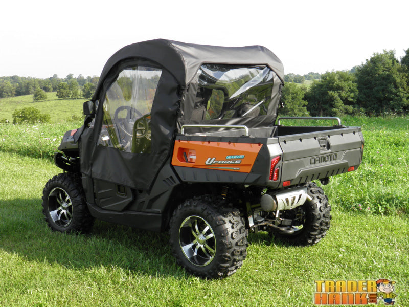 CFMoto UForce 500/800 - Full Cab Enclosure with Vinyl Windshield (Half Doors) | UTV Accessories - Free shipping