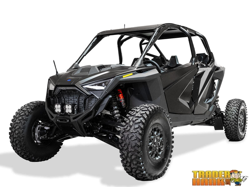 Elektric Offroad Polaris RZR Turbo R Volt Front Winch Bumper, Hammer Black Finish | UTV Accessories - Free shipping