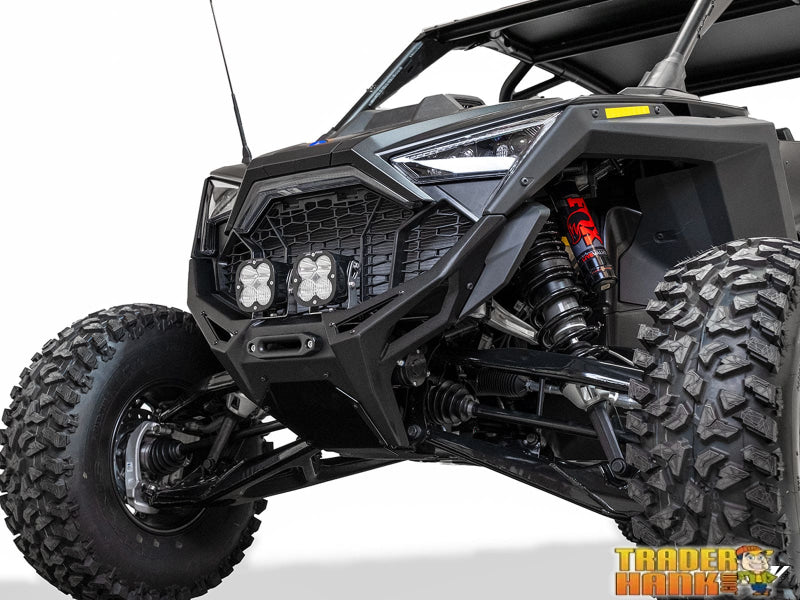 Elektric Offroad Polaris RZR Turbo R Volt Front Winch Bumper, Hammer Black Finish | UTV Accessories - Free shipping
