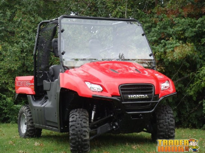 Honda Big Red - 1 Pc Scratch-Resistant Windshield with Vent and Clamp Options | UTV Accessories - Free shipping
