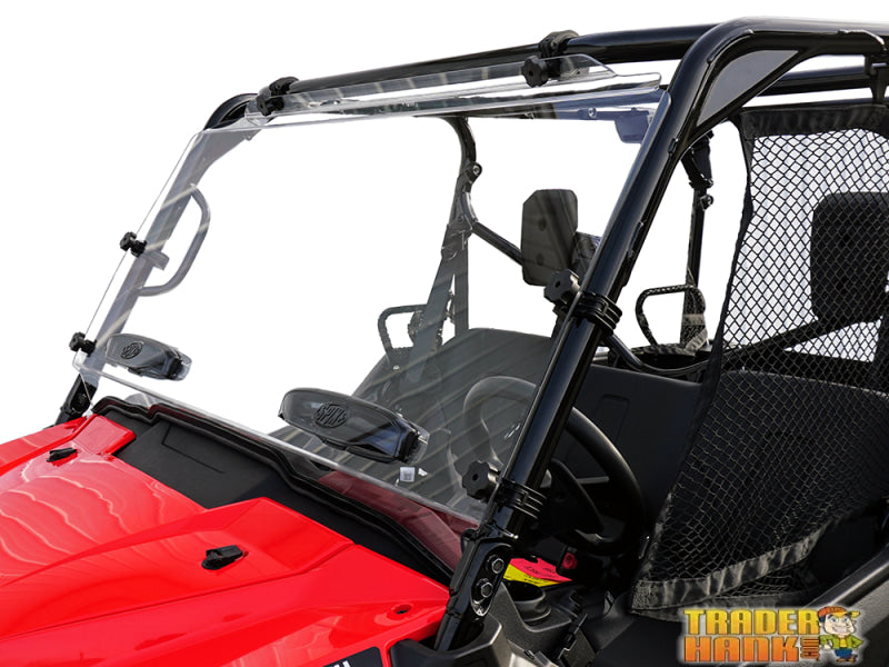 Honda Pioneer 1000 and 1000-5 Full Front Windshield Dual Vented Rapid Release- Hard Coated