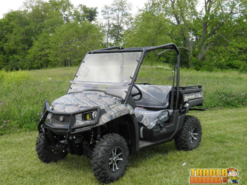 John Deere Gator 550/560/590 (2- and 4-Seater models) - 2 Pc Scratch-Resistant Windshield w/Clamp and Vent Options | UTV Accessories - Free