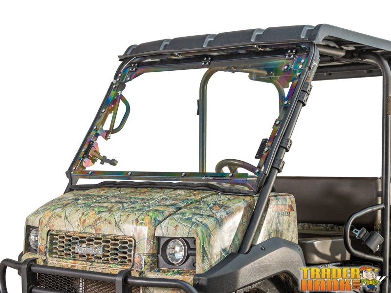 Kawasaki MULE 4000/4010 Scratch-Resistant Flip Windshield | UTV Accessories - Free shipping