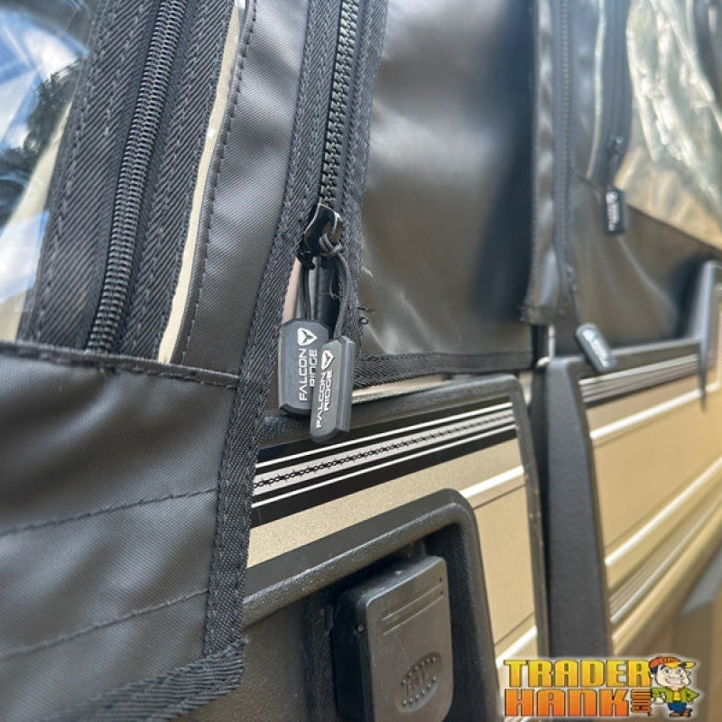 Kawasaki Mule Pro FXT/DXT Front and Rear Soft Upper Doors with Zipper | Free shipping