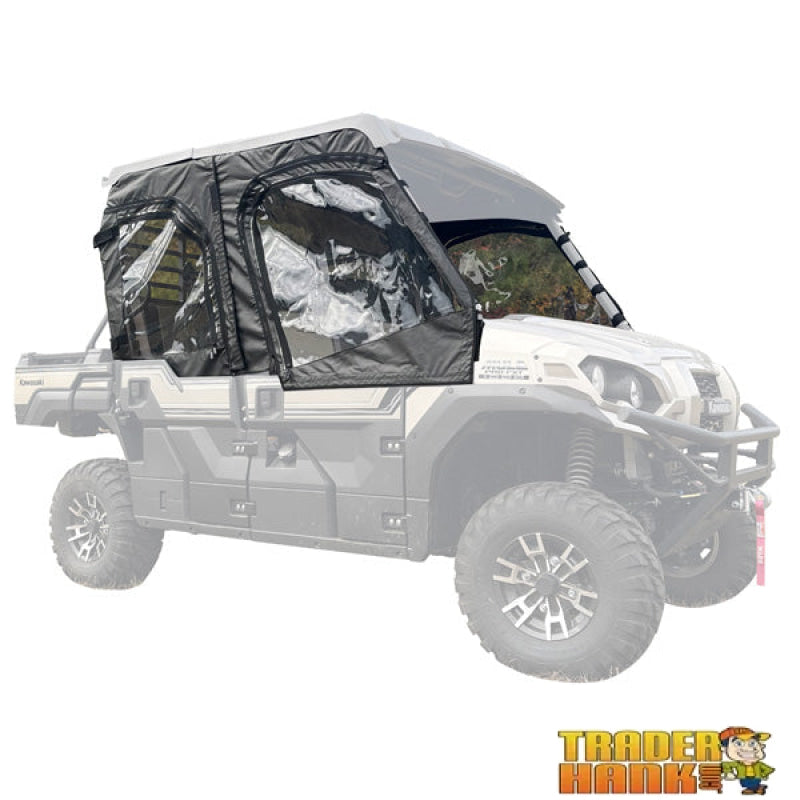 Kawasaki Mule Pro FXT/DXT Front and Rear Soft Upper Doors with Zipper | Free shipping