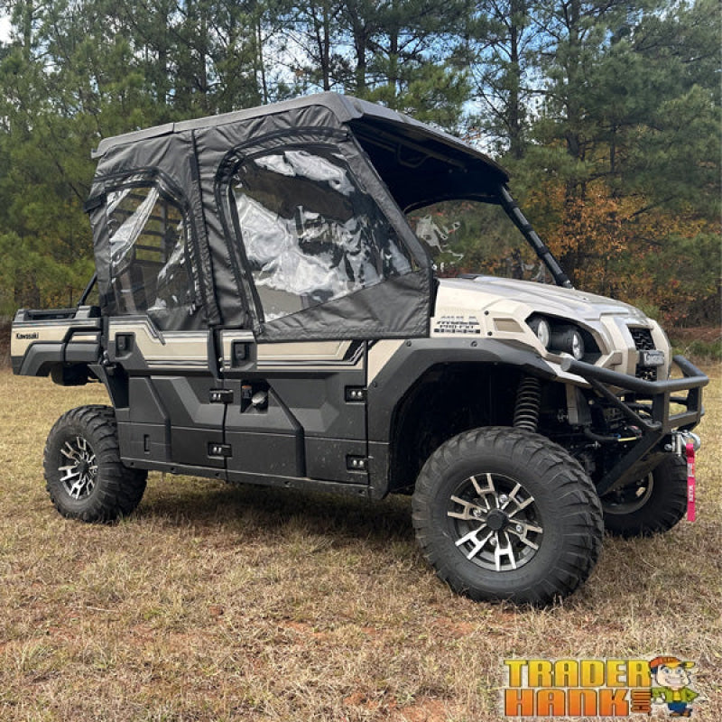 Kawasaki Mule Pro FXT/DXT Front and Rear Soft Upper Doors with Zipper | Free shipping