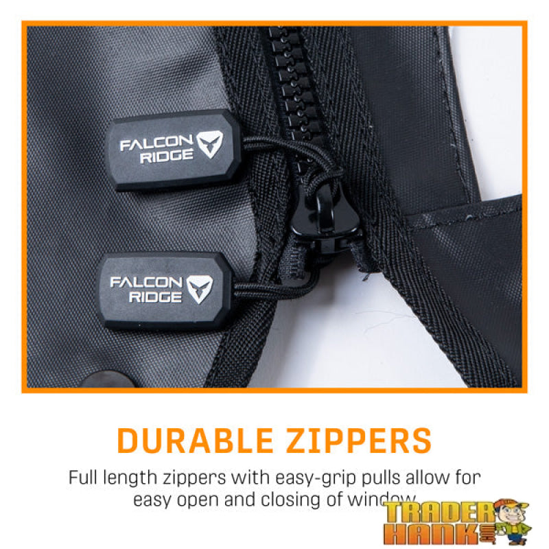 Kawasaki Mule Pro FXT/DXT Front and Rear Soft Upper Doors with Zipper | Free shipping