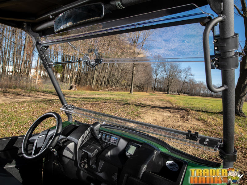 Kawasaki MULE PRO-MX Scratch-Resistant Flip Windshield | Free shipping