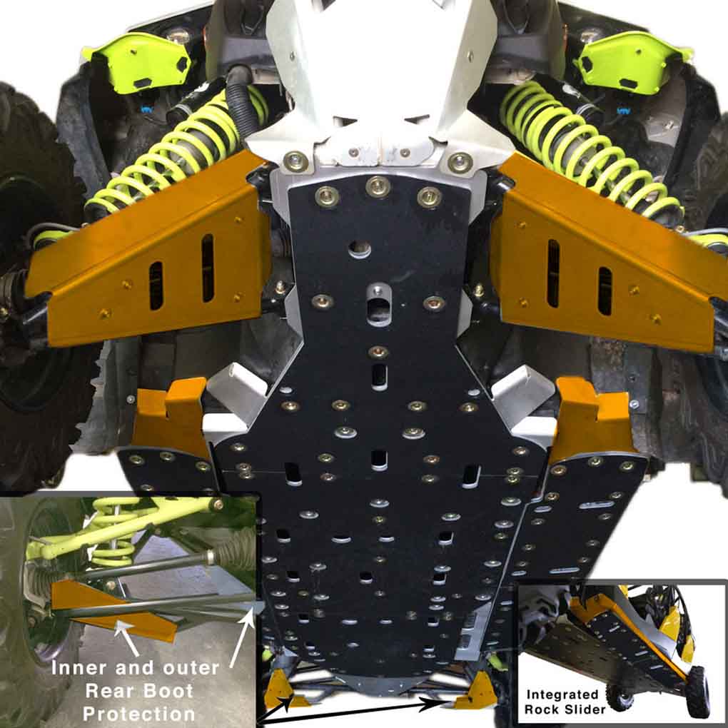 Can-Am Maverick X-RS Turbo Ricochet 9-Piece Complete Aluminum Skid Plate Set