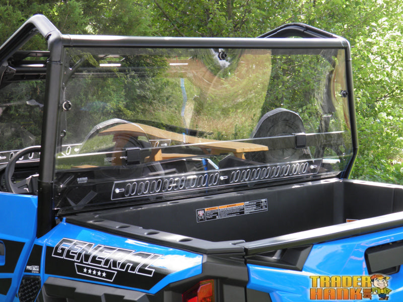 Polaris General - 1 Pc Lexan Back Panel w/Vent Option | UTV Accessories - Free shipping