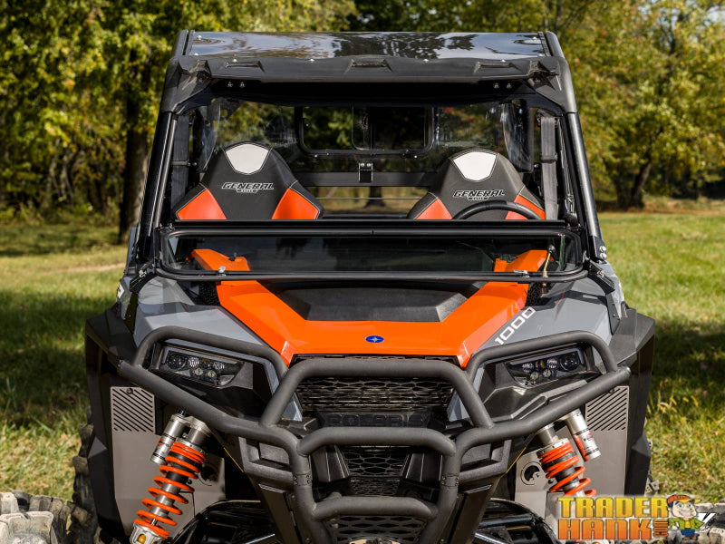 Polaris General XP 1000 Flip-Down Glass Windshield | UTV Accessories - Free shipping