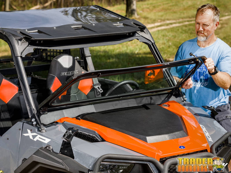 Polaris General XP 1000 Flip-Down Glass Windshield | UTV Accessories - Free shipping