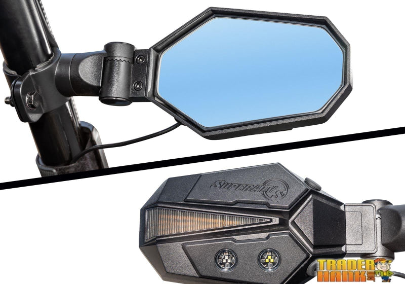 Polaris Lighted Side-View Mirrors | UTV Accessories - Free shipping
