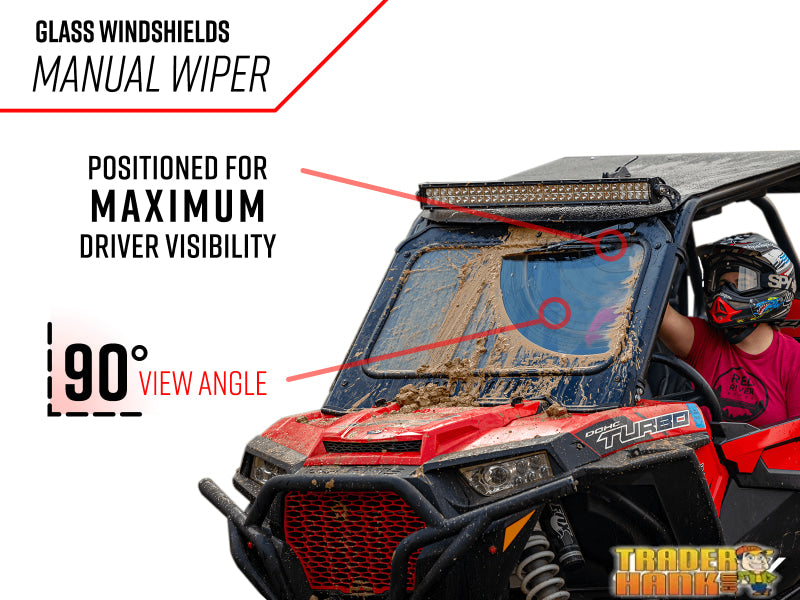 Polaris Ranger 1000 Non-XP Glass Windshield DOT Approved | Free shipping