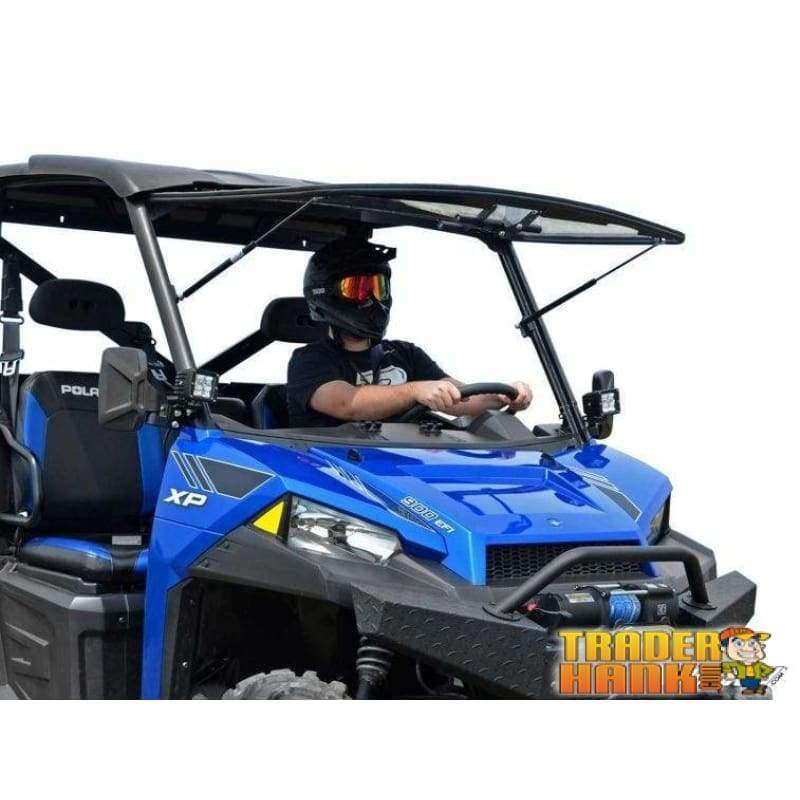 2014-2018 Polaris Ranger 1000 Diesel Scratch Resistant Flip Windshield | SUPER ATV WINDSHIELDS - Free Shipping