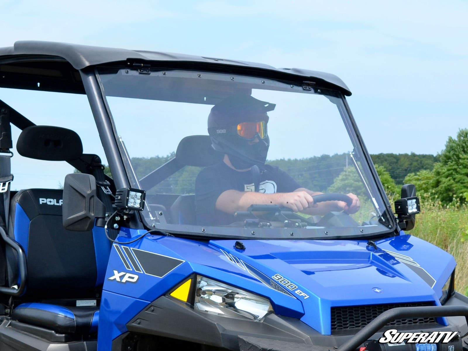 Polaris Ranger XP 900 Scratch Resistant Flip Windshield | Free shipping
