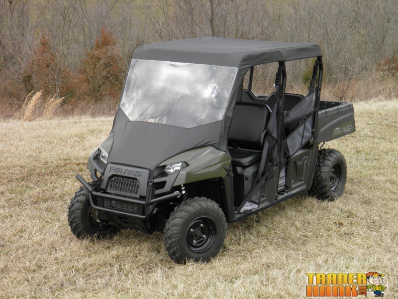 Polaris Ranger Crew 570 Mid Size - 4 Passenger - Vinyl Windshield/Top Combo | UTV Accessories - Free shipping