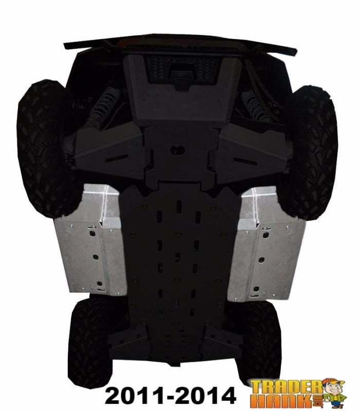 Polaris Ranger Diesel Ricochet 2-Piece Aluminum Rock Slider Skid Plates | Ricochet Skid Plates - Free Shipping