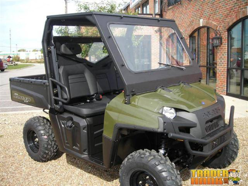Polaris Ranger XP 800 Crew Laminated Safety Glass Windshield 2010-2014 | RANGER-WINDSHIELD-FRONT-FULL-XP-800-CREW-FULLSIZE-ROUND-BARS-10-14