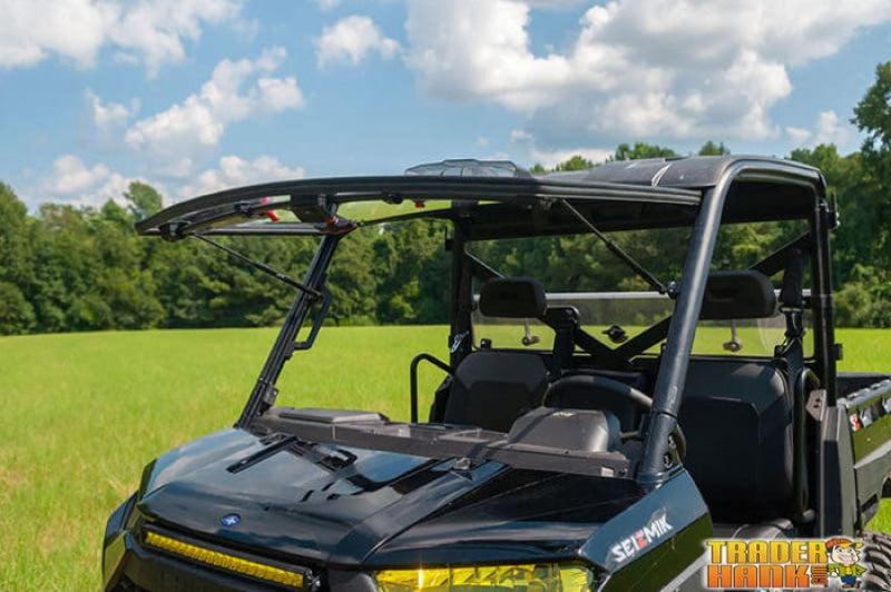 Polaris Ranger Mid Size EV/ION/ ETX Flip-Up Vented Scratch Resistant Windshield 2015-2021 |