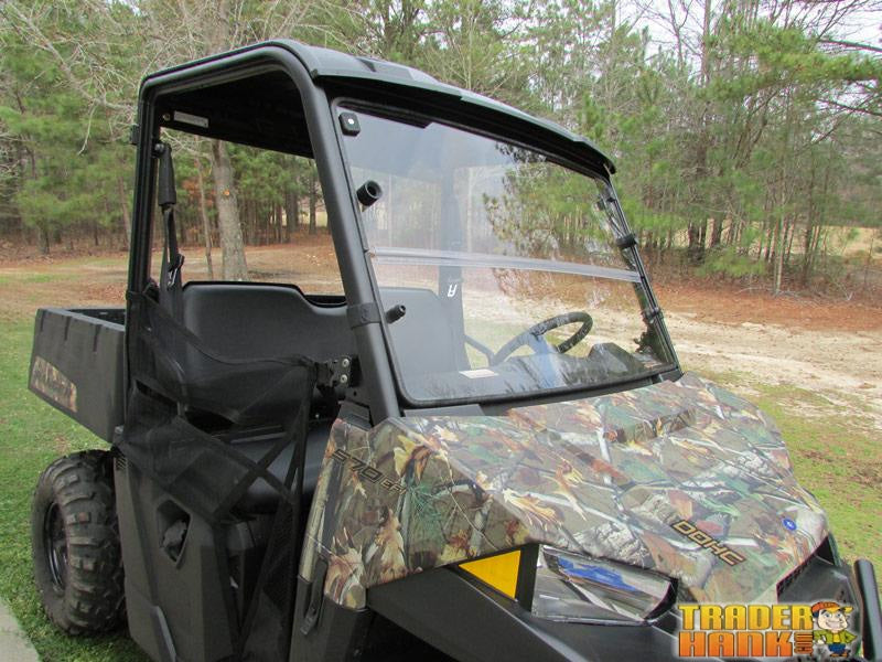 Polaris Ranger Mid-Size EV/ION/ETX Pro-fit Seizmik Versa Fold Windshield - Reg Poly | ATV ACCESSORIES - Free Shipping