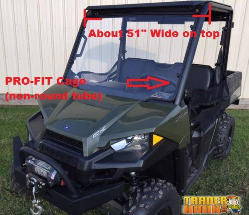 Polaris Ranger Mid Size 500/570 Aluminum Top 2015-2021 | RANGER-TOP-ROOF-570-500-MIDSIZE-PRO-FIT-15-21 - Free shipping
