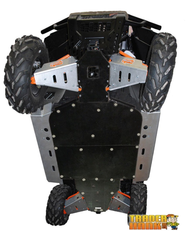 Polaris Ranger XP 900 High Lifter Edition Ricochet 10-Piece Complete Aluminum or UHMW Skid Plate Set | Free shipping