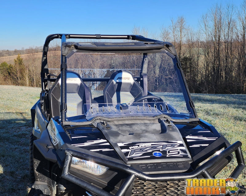 Polaris RZR 1000 - 1 Pc Scratch-Resistant Windshield with Clamp and Vent Options | UTV Accessories - Free shipping