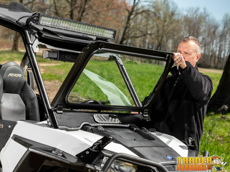 Polaris RZR 900 Flip Down Glass Windshield | Free shipping