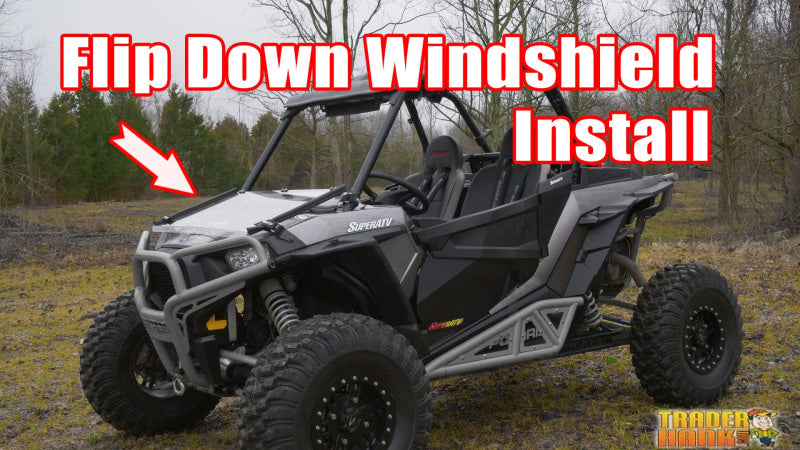 Polaris RZR S 1000 Scratch Resistant Flip Down Windshield | Free shipping