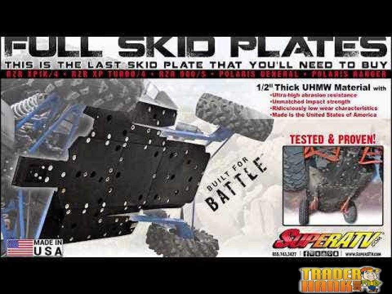 Polaris RZR XP 1000 Full Skid Plate | UTV Skid Plates - Free shipping