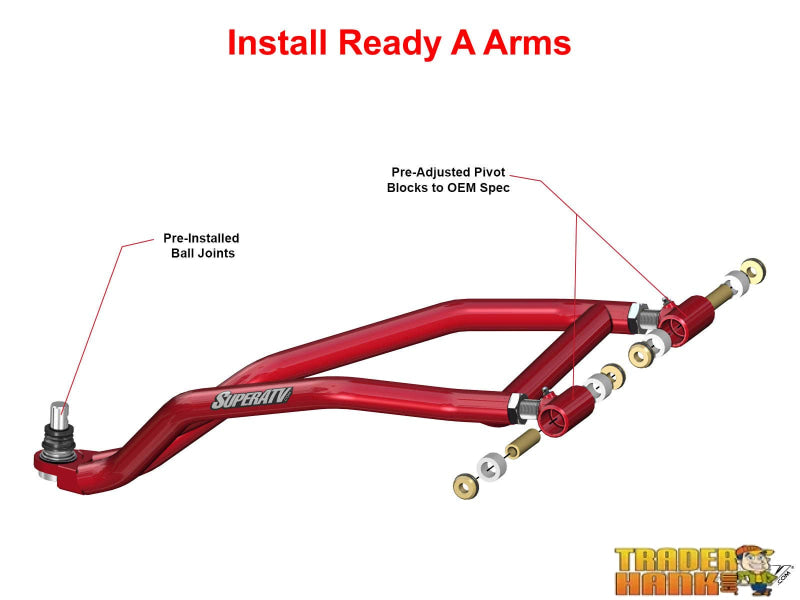 Polaris RZR XP 1000 High Clearance 1.5 Forward A-Arms | Free shipping