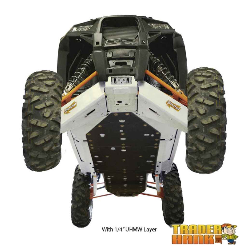 Polaris RZR XP-4 1000 Ricochet 5-Piece Aluminum Full Frame Skid Plate Set | Free shipping