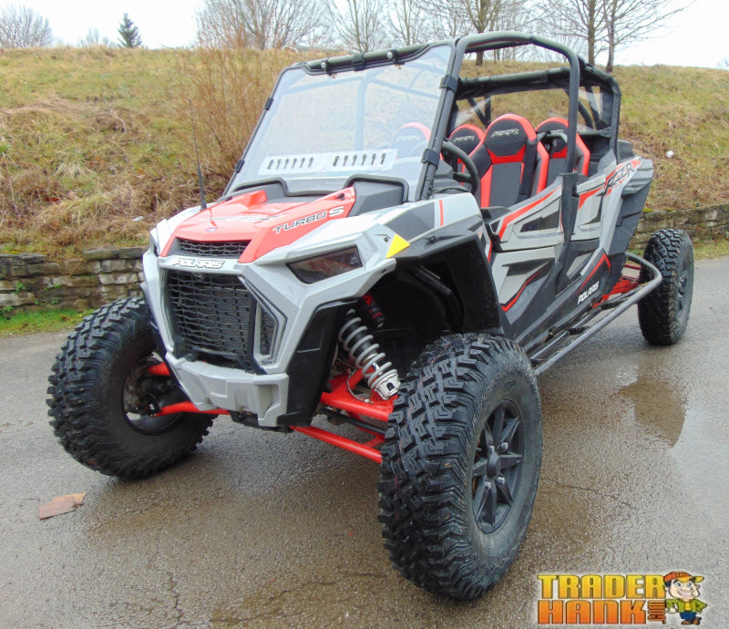 Polaris RZR XP 4 1000/XP 4 Turbo - 1 Pc Scratch-Resistant Windshield w/Vent and Clamp Options | UTV Accessories - Free shipping