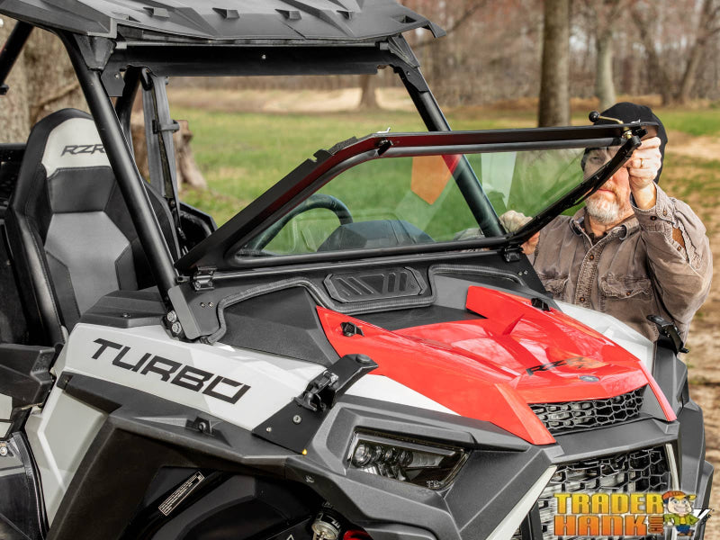 Polaris RZR XP Turbo Flip Down Glass Windshield | Free shipping