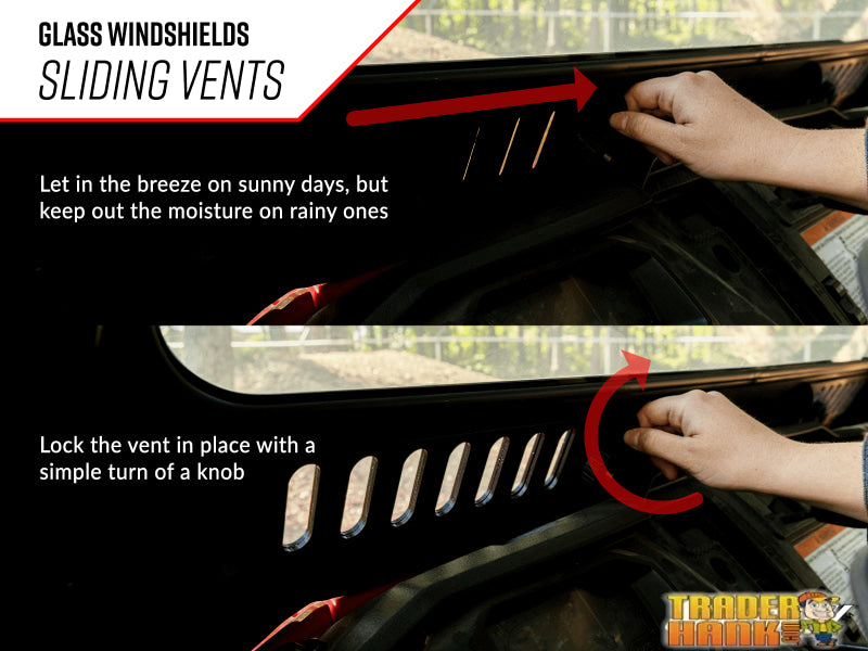 Polaris RZR XP Turbo Glass Windshield | Free shipping